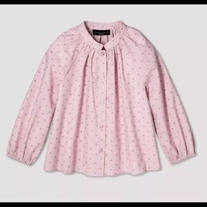 Victoria Beckham Pink Button Down Shirt New XL